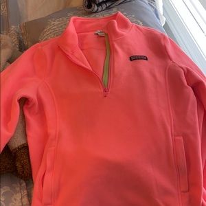 Neon pink vineyard vines 1/4 zip